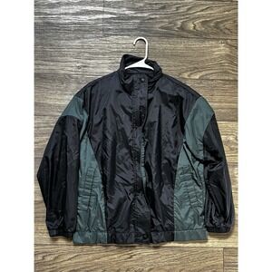 VINTAGE 90s Forrester's Color GREEN BLACK Windbreaker Jacket Men's M